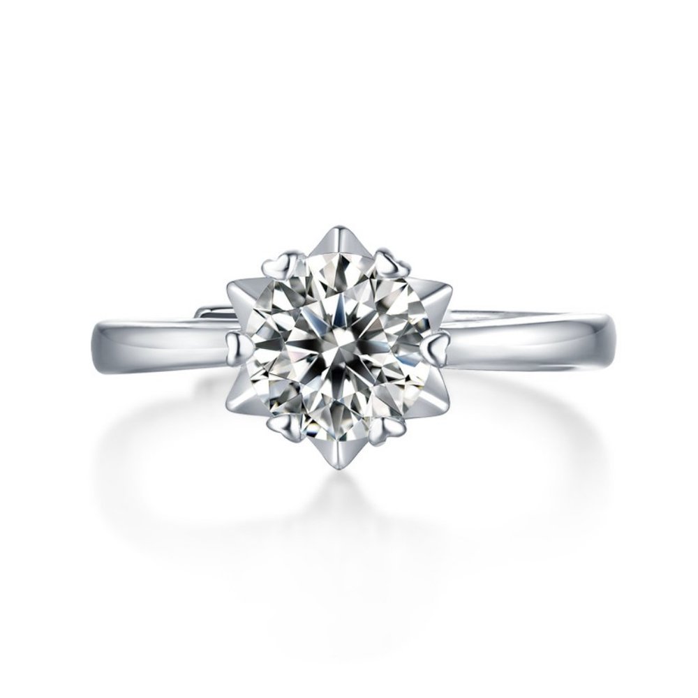 Certified 3ct. t.w. Moissanite Diamond Engagement Ring NEW - Picture 5 of 10